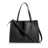Minimalist black office tote bag