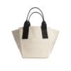 Canvas Leather Handle Tote Bag – Front View