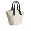 Ladies Canvas Leather Handle Tote – Side View