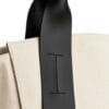 Canvas Leather Tote with Leather Handles – Top View