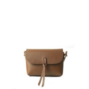 Mira Mini Bag Brown Front View – Women’s Mini Handbag