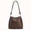 Umber brown shoulder bag for women with magnetic closure – Senora.pk
