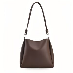 Umber brown shoulder bag for women with magnetic closure – Senora.pk