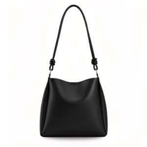 Umber black shoulder bag for women with magnetic closure – senora.pk